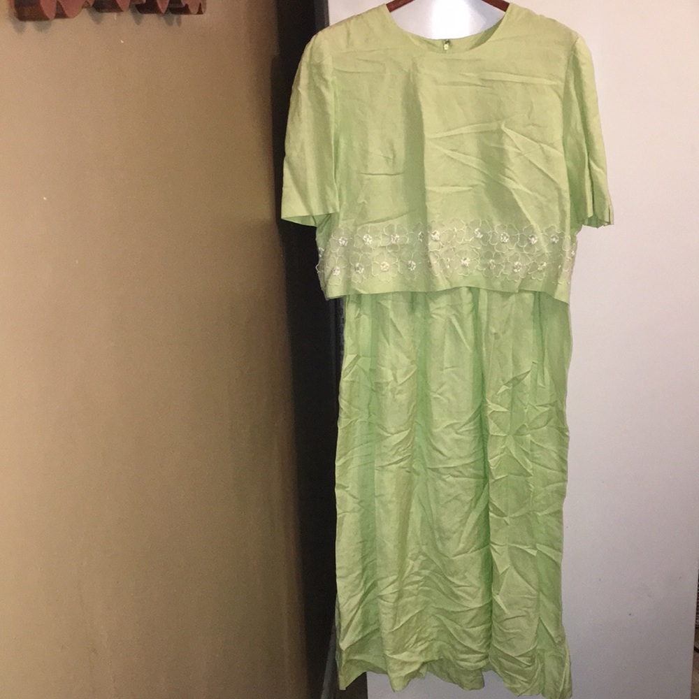 Vintage 1997 ladies plus mock 2-piece Dress